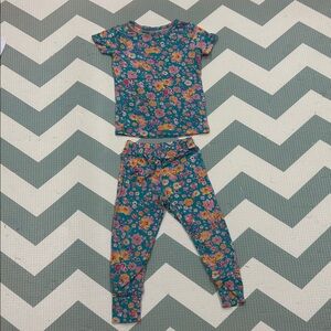Posh Peanut Barbie Floral Pajama Set-18-24M